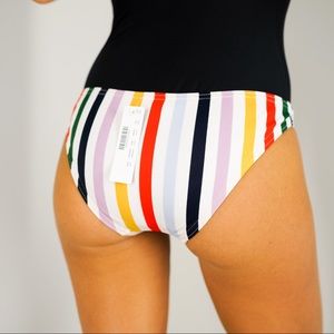 NWT JCrew J Crew Striped Retro Bikini Bottom